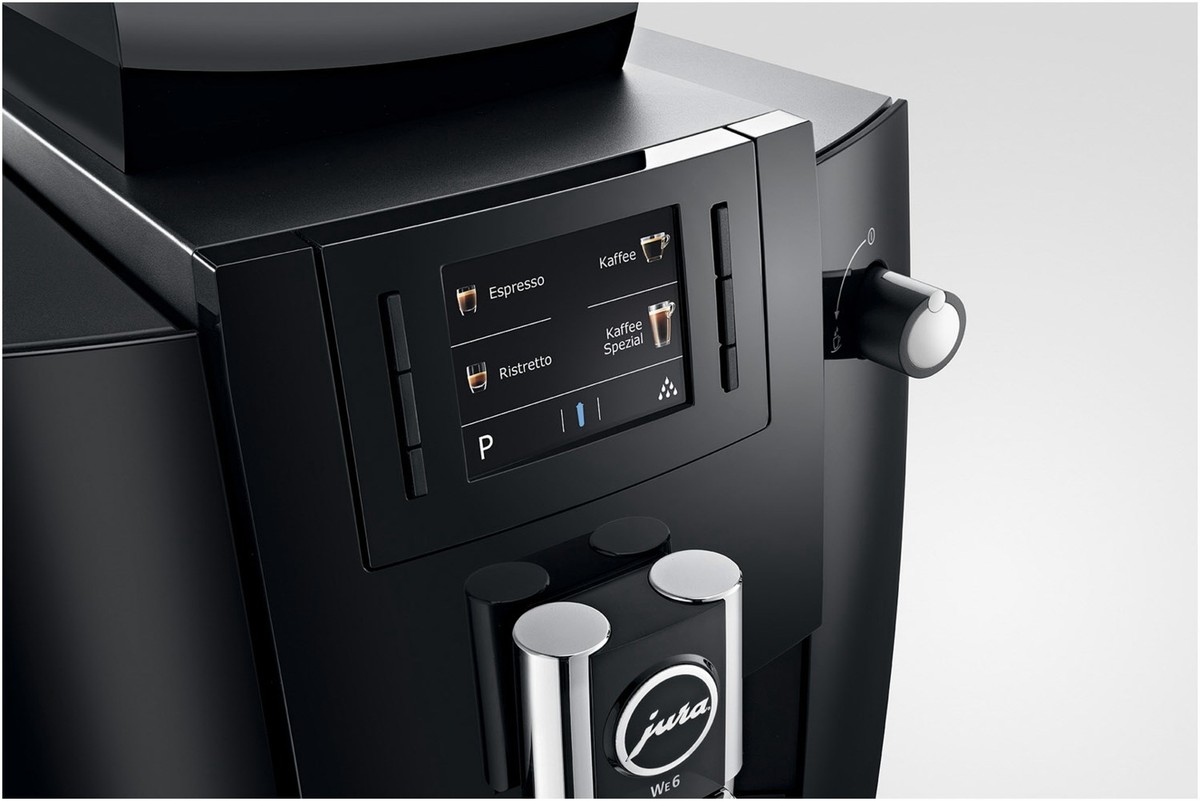JURA JURA WE6 Kaffee-Vollautomat piano black – Seitenansicht