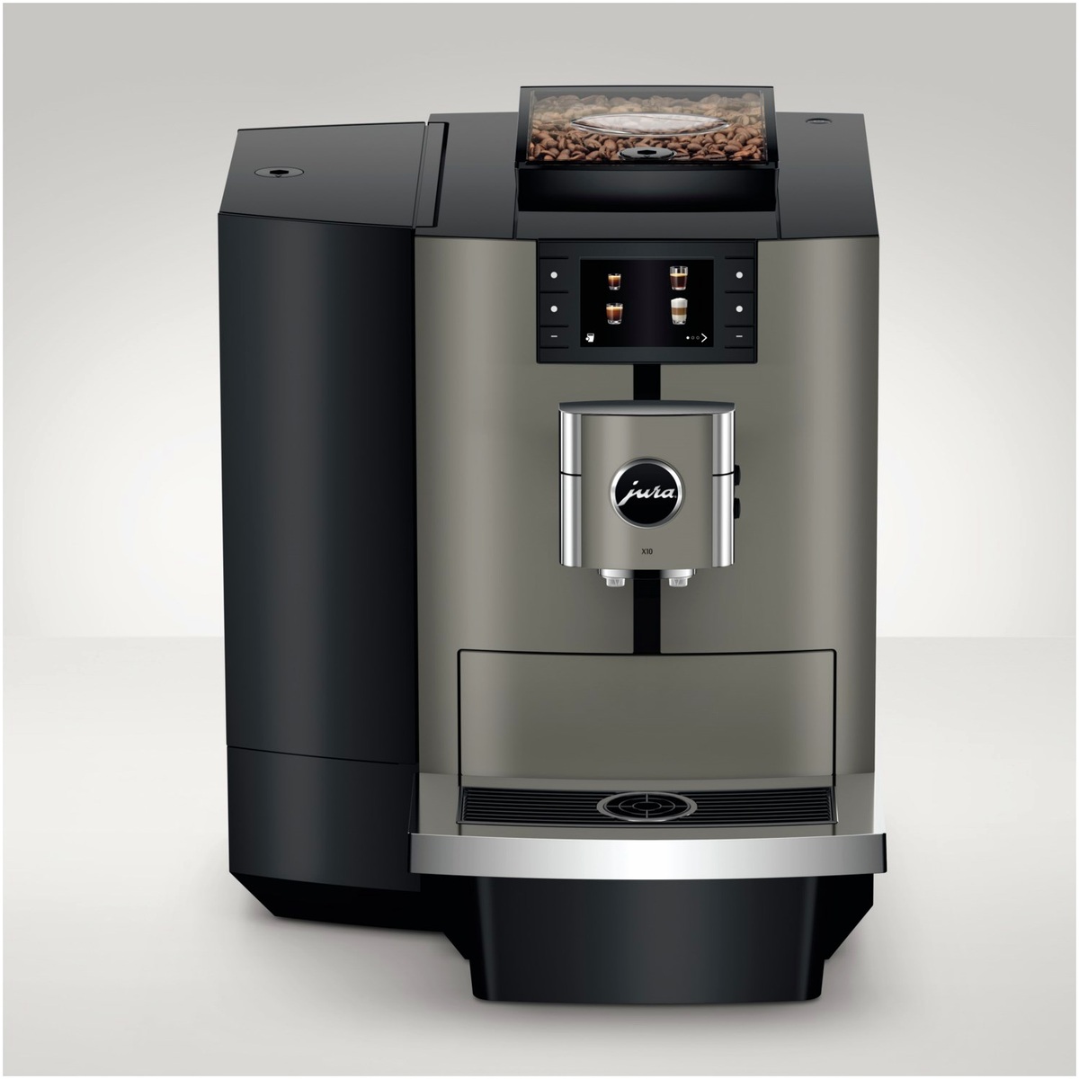 JURA JURA X10 Kaffee-Vollautomat Dark Inox (EA) – Seitenansicht