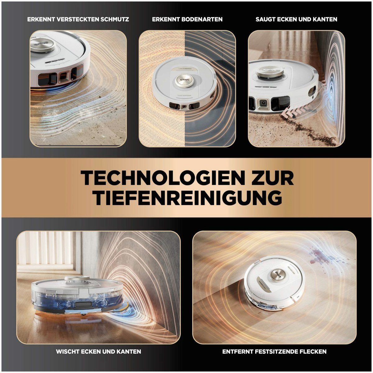 Shark Shark RV2800ZEEUWH Saug-/Wischroboter weià – Seitenansicht