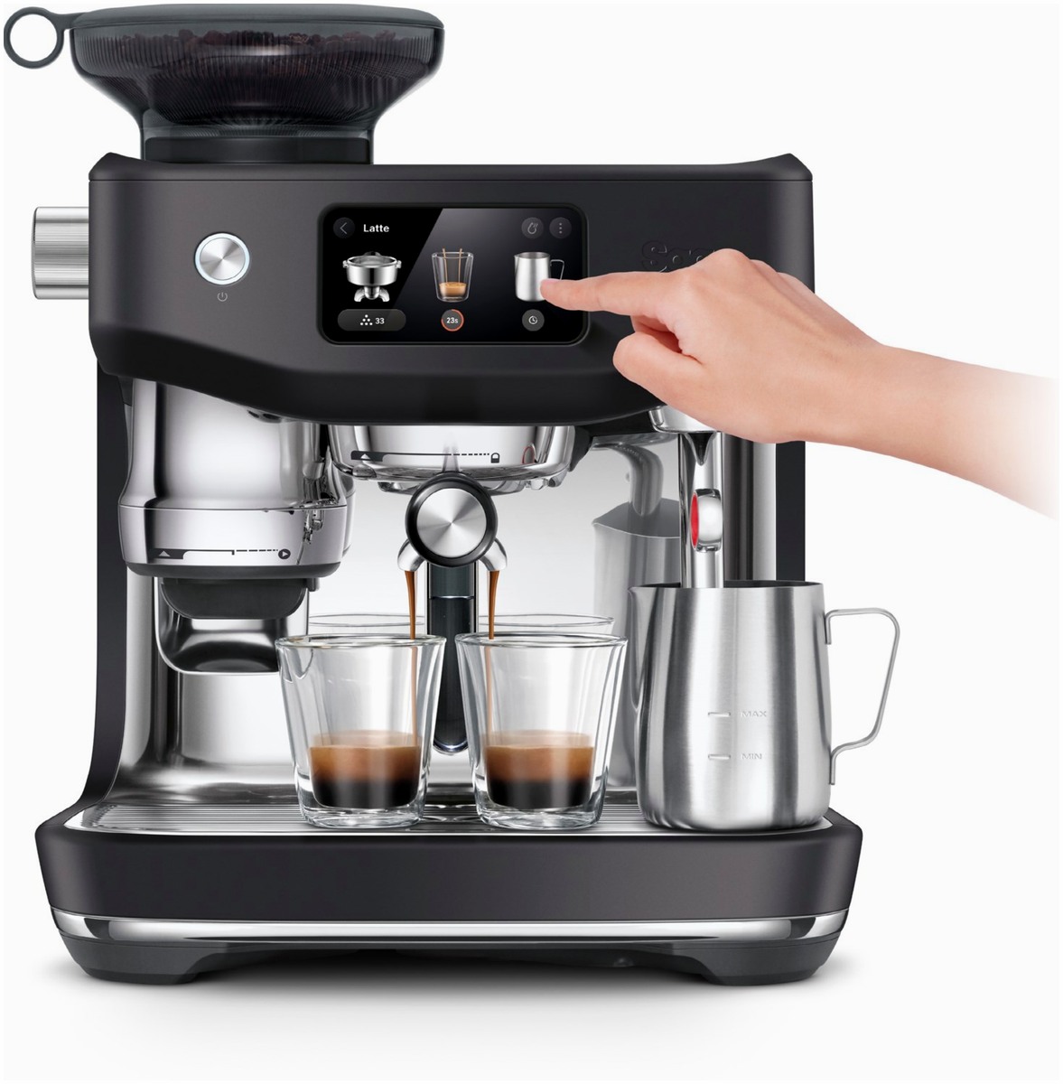 Sage Sage The Oracle Jet Kaffee-Vollautomat black truff – Seitenansicht