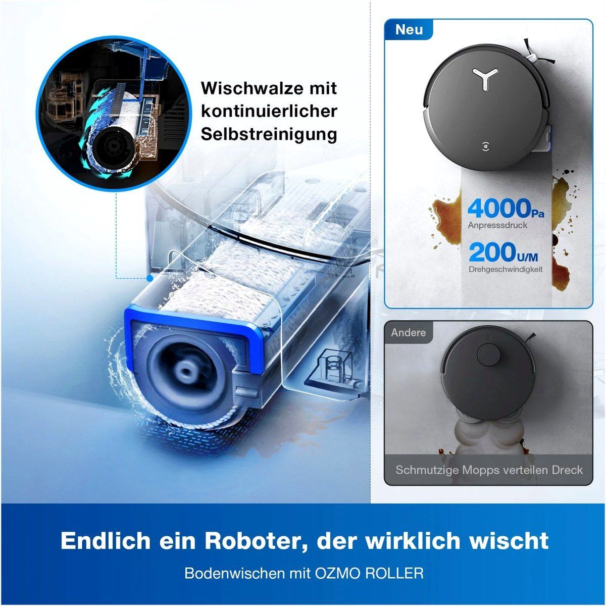 ECOVACS ECOVACS X8 Omni Saugroboter schwarz – Detailansicht