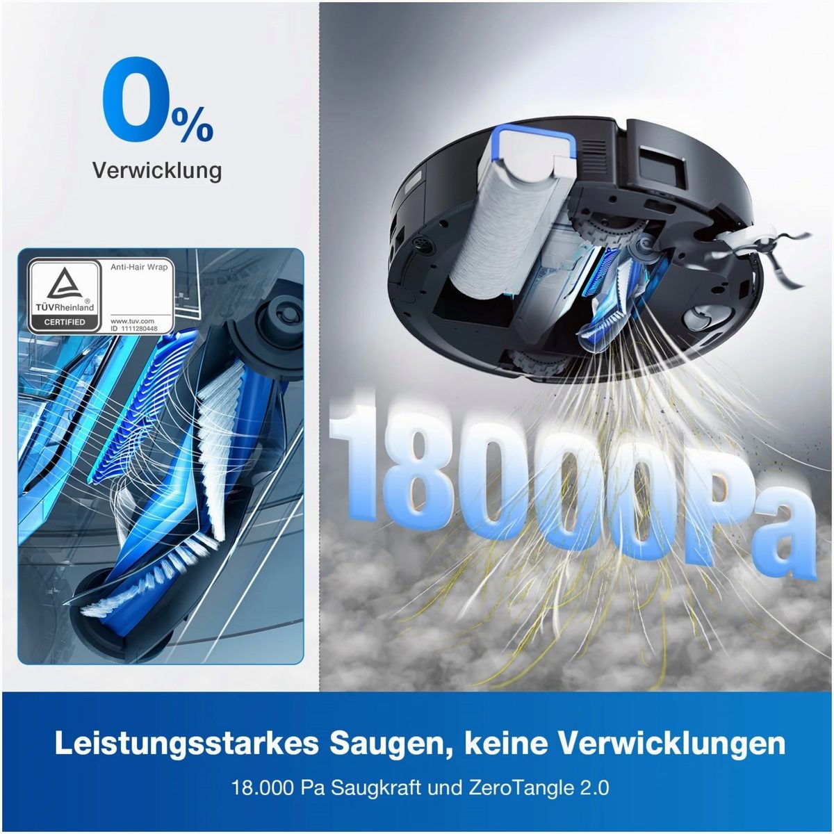 ECOVACS ECOVACS X8 Omni Saugroboter schwarz – Seitenansicht