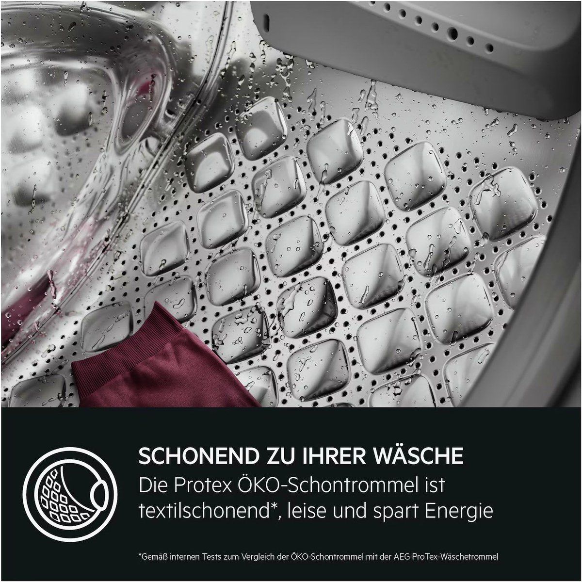 AEG AEG Lavamat LR7G70497 Stand-Waschmaschine-Frontlad – Innenansicht